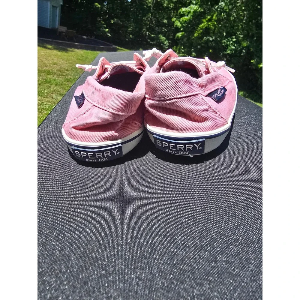 Sperry Top-Sider Crest Vibe Pink Canvas Boat‎ Shoes Womens 6 STS81177
